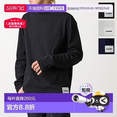 日本直邮JIL SANDER Plus T恤 J47GC0002 J45048 男士长 T 标签