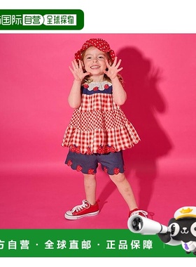 日本直邮日潮 Baby Cheer草莓短裤女童儿童格子休闲裤1551104