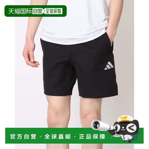 日本直邮adidas 阿迪达斯男子交叉半裤常规版型梭织7英寸短裤KF12