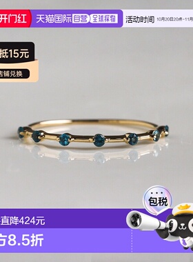 日本直邮cui-cui 女士 伦敦蓝托帕石戒指 K10黄金【付后1h可退】
