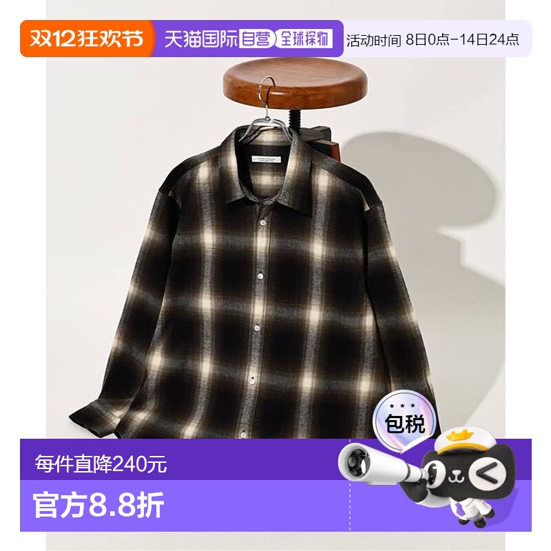 1h可退 日本直邮JOURNAL STANDARD 渐变格纹法兰绒衬衫 2牛仔外套