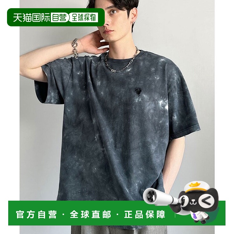 日本直邮Classical Elf 视线独占风扎染刺绣宽松T恤 [C04519EM013