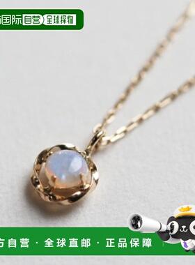 1h可退 日本直邮cui-cui K10YG 黄金项链 镶 opal 澳洲蛋白石 钻0