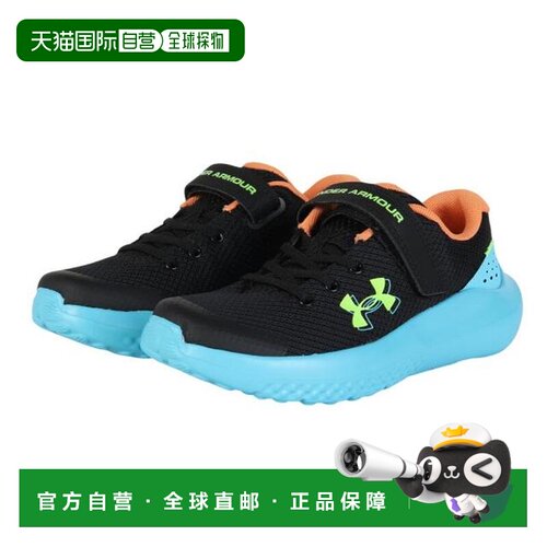 日本直邮UNDER ARMOUR 儿童运动鞋 魔术贴设计 蓝色安德玛休闲鞋