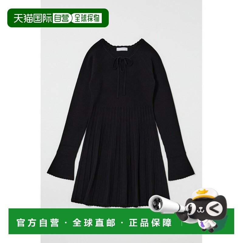 1h可退 日本直邮MOUSSY 女装 A字版型 编织切换设计 针织连衣裙 0