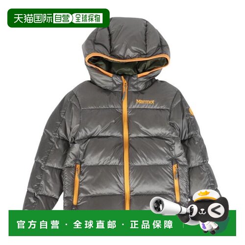 日本直邮Marmot 儿童 750FP 羽绒连帽衫 TSAKD102-DGRAY 深灰色