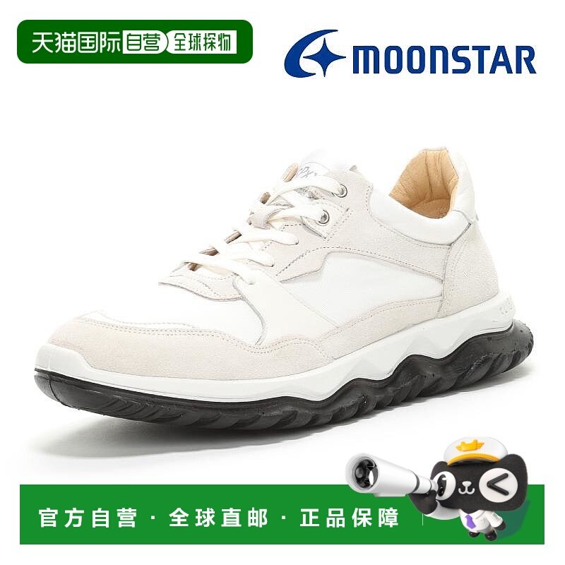 日本直邮Moonstar SX 78C02 运动鞋真皮材质男女款舒适百搭白色