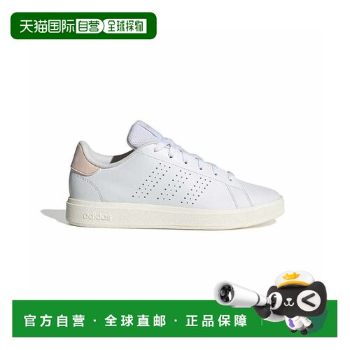 日本直邮adidas ADVANCOURT BASE 2.0 W 女款运动鞋 白色/粉