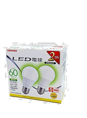【日本直邮】东芝Toshiba LED灯泡 60W 日光色 密闭型灯具适用