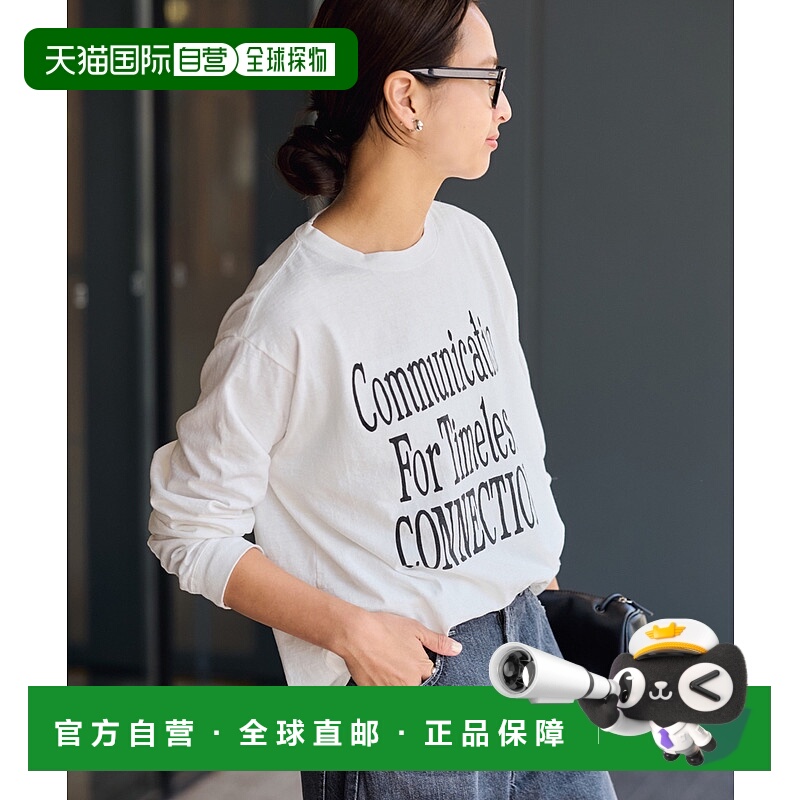 1h可退 日本直邮FRAMeWORK 女士宽松消息logo长袖T恤 半透设计 25