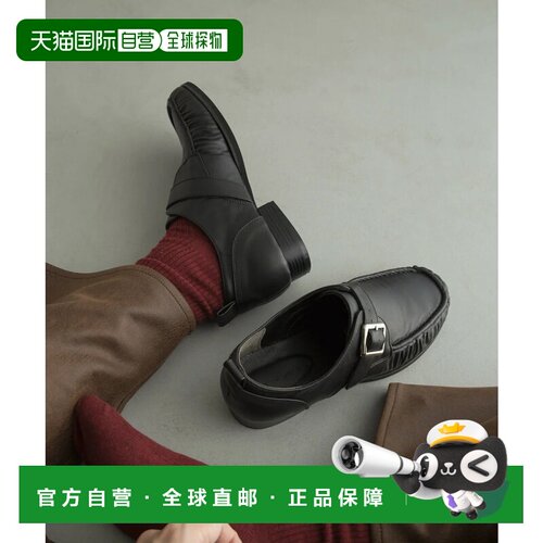 日本直邮Sense of Place by Urban Research 方头搭扣乐福鞋 黑色