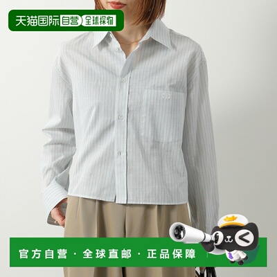 日本直邮CELINE 女士 Triomphe 刺绣短款衬衫 (2C8370771.GAQ4)带