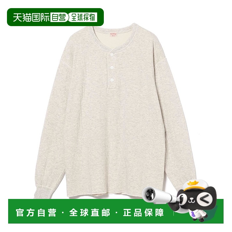 1h可退 日本直邮Healthknit 男士棉羊毛两层保暖亨利领T恤 381400