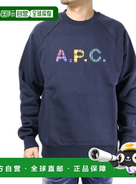 日本直邮 APC SHAUN 运动衫 运动衫 运动衫 Shaun 拉绒衬里格纹棉