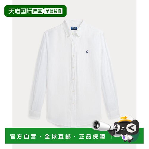 1h可退 日本直邮Polo Ralph Lauren 男士经典宽松麻质长袖衬衫 MN