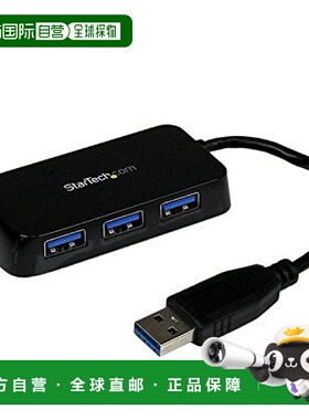 【日本直邮】StarTech.com USB3.0集线器4端口迷你便携黑色