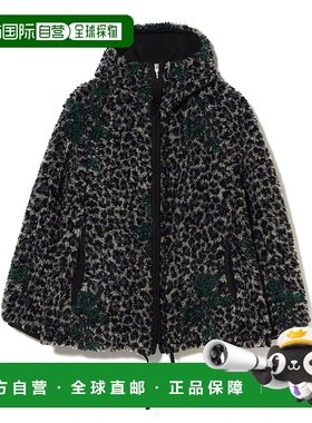 1h可退 日本直邮FUMIE＝TANAKA 女装 豹纹拼接花朵毛绒连帽外套 o