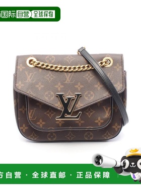 日本直邮中古LV路易威登女包B级9新Passy邮差包涂层/防水帆布单肩
