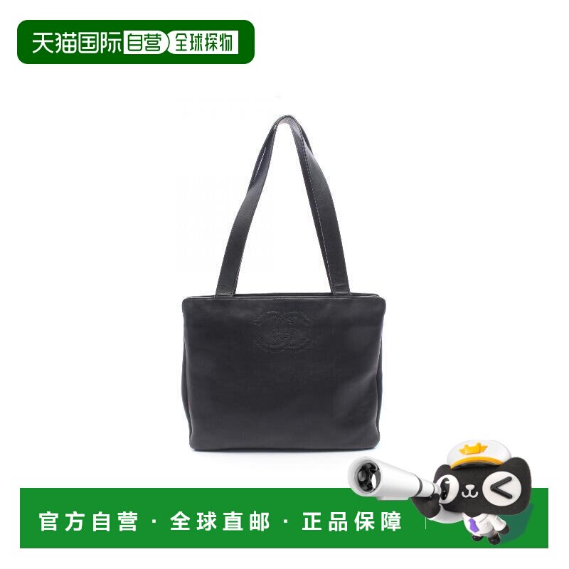 日本直邮中古Chanel香奈儿女包A级95新coco mark双C标志羊皮托特