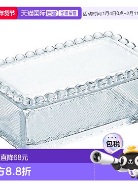 【日本直邮】ADERIA 黄油盒 水晶 玻璃 日本制造 F-70604