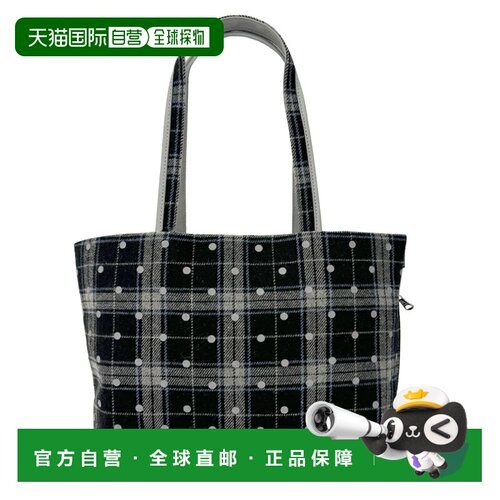 日本直邮ROOTOTE 双面不同图案格纹横款A4尺寸托特包 LT MED 1337