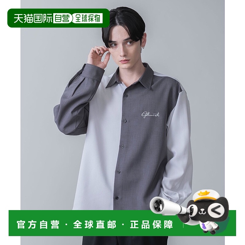 1h可退 日本直邮BROWNY 男女同款拼色设计长袖衬衫 BR25SP02M0005