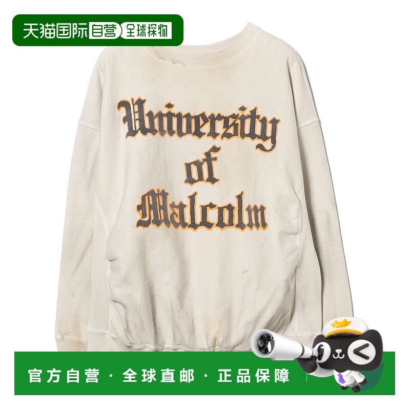 1h可退 日本直邮BOW WOW 女装 宽松落肩 复古水洗大学字母印花连