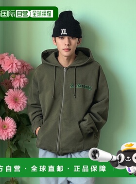 1h可退 日本直邮XLARGE 男女同款 连帽拉链卫衣 背面印花设计 101
