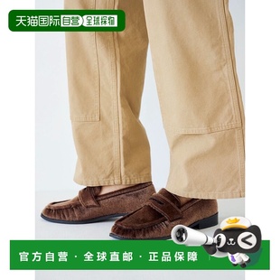 1h可退 日本直邮Ungrid 女士 仿哈拉科毛感休闲乐福鞋 半拖设计 1