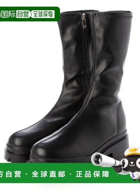 日本直邮VIVIAN 厚底弹力中筒靴（黑色）
