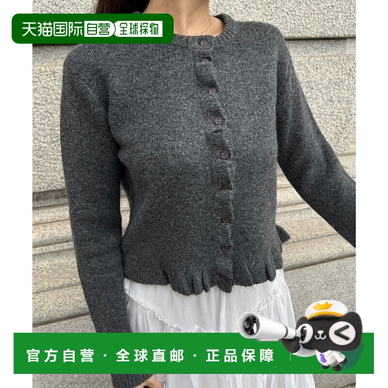 1h可退 日本直邮olu. 女装 蕾丝边针织开衫 半开襟温柔风 OL25NAD