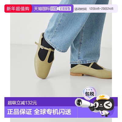 日本直邮Menue 柔软T字带2WAY女鞋 ME8623BW02531 黑色玛丽珍鞋