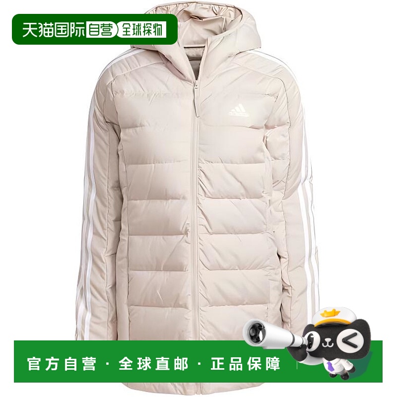 日本直邮adidas Essential 3-STRIPES LIGHT DOWN HOODED PARKA
