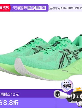 日本直邮ASICS 诺瓦冲击波 5 跑步鞋 [1011C224.3] 绿色 黑色