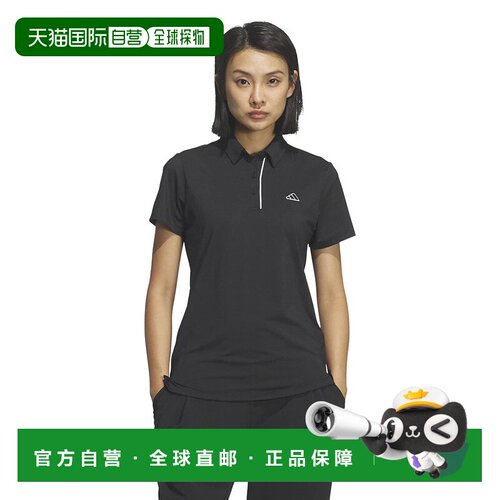 日本直邮adidas 高尔夫服装 纽扣衬衫 黑色 BZ591-KB4722BLK