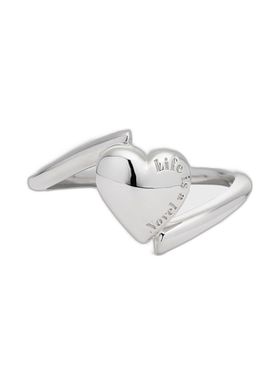 1h可退 日本直邮NOJESS 女士心形装饰银戒指 30242111041