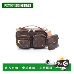 日本直邮中古LV路易威登女包A级95新Utility Crossbody斜挎包正品
