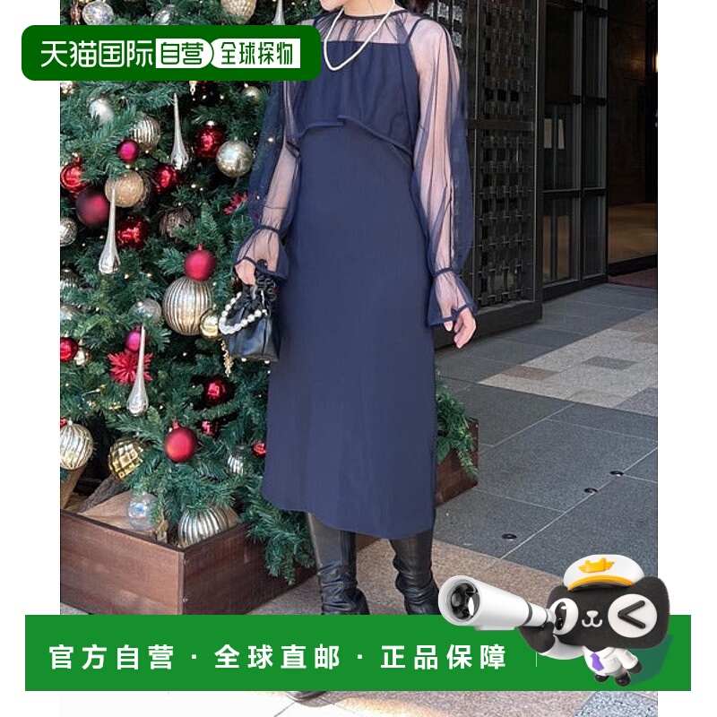 日本直邮KOBE LETTUCE 2way透薄紧身长款连衣裙 [70614466]