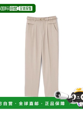 日本直邮日潮 GRL带腰带的中间压线锥形裤ai08新款裤子休闲宽松