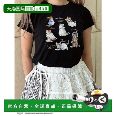 1h可退 日本直邮MORE self LOVE 女装 Peter Rabbit联名猫咪图案T
