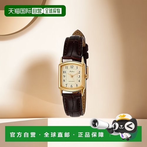 【日本直邮】CITIZEN Q＆Q手表女士防水皮带表金牌 方盘手表女式