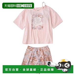 日本直邮ROXY 三点式泳衣套装 附拉什T恤 青少年款 MINI ARTSY FL