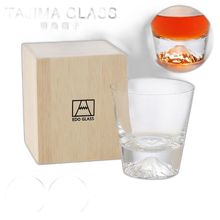 日本直邮TAJIMA GLASS/田岛硝子富士山玻璃杯小酒杯礼品270ml