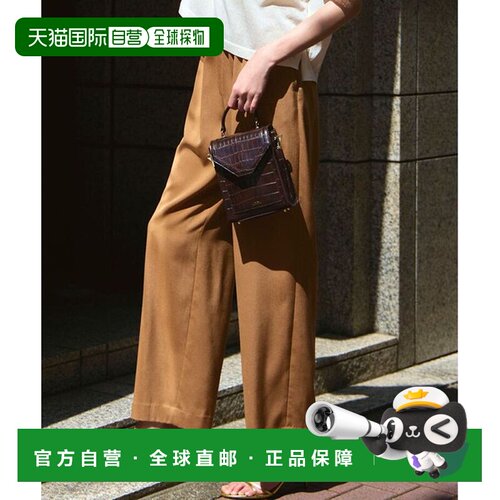 日本直邮见上爱同款 Oggi10月号刊载 可水洗 麂皮缎面阔腿裤
