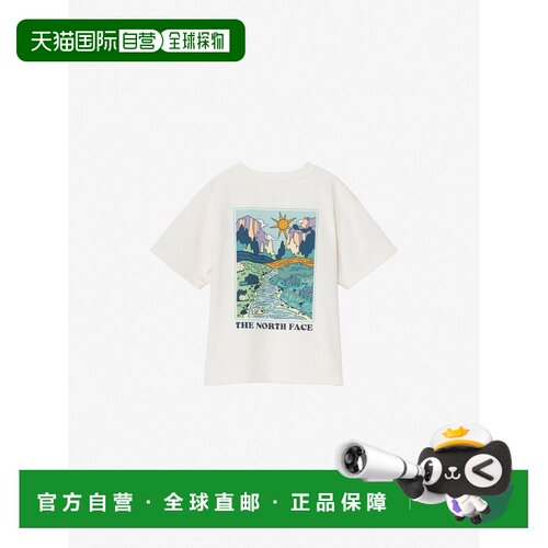 日本直邮THE NORTH FACE 儿童短袖登山图案T恤