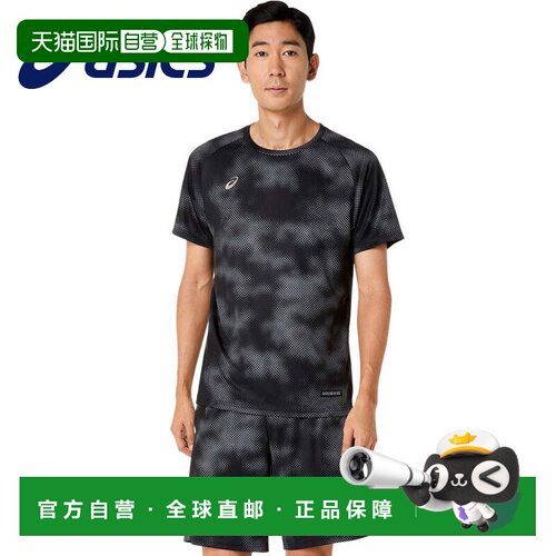 日本直邮ASICS 亚瑟士 男士短袖T恤 2033C038 日本风图案升华印花