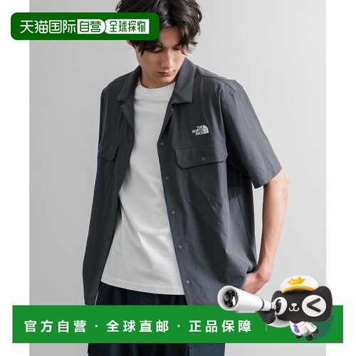 日本直邮THE NORTH FACE 男女同款 KANTE半袖开襟衬衫 胸袋刺绣lo