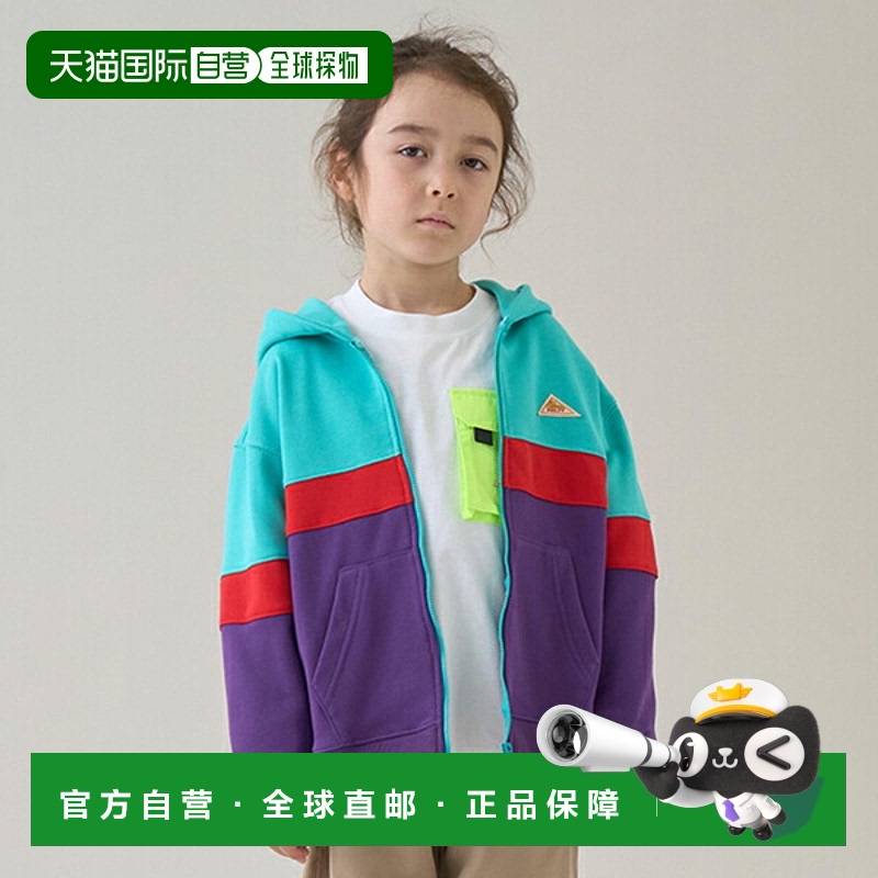 日本直邮MINIMAL 童装抓绒剪裁拉链连帽衫儿童外套