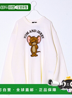 1h可退 日本直邮GLOSTER男女同款MICKEY&JERRY立体感毛绒针织衫半