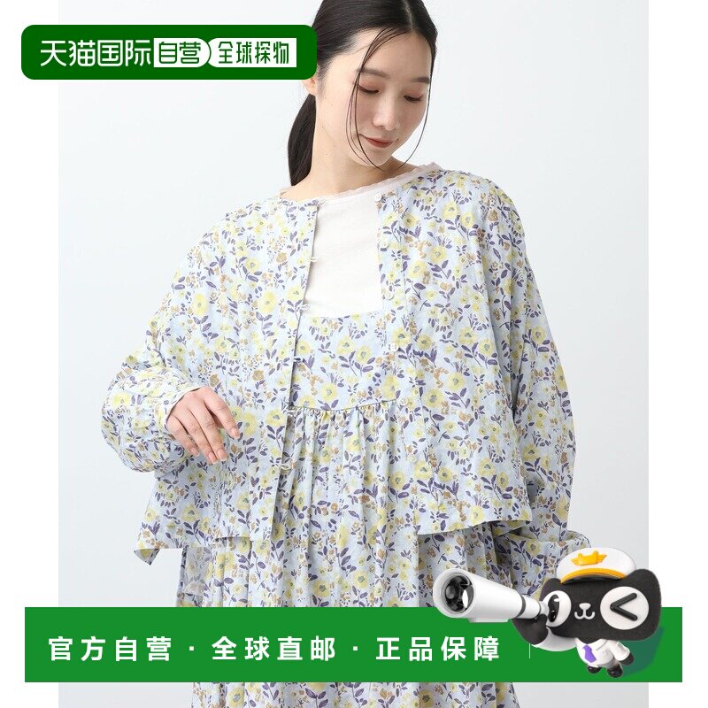 日本直邮studio CLIP 女装 春日碎花TENCEL亚麻衬衫 654228泡泡袖图片